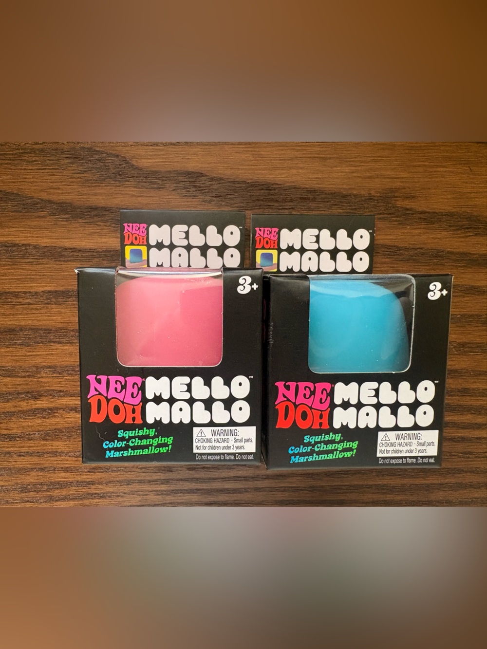 2 pack NeeDoh Mello Mallo Squishy Pink & Blue